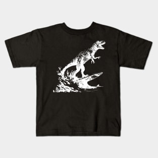 Dinosaur Surfing in Style Kids T-Shirt